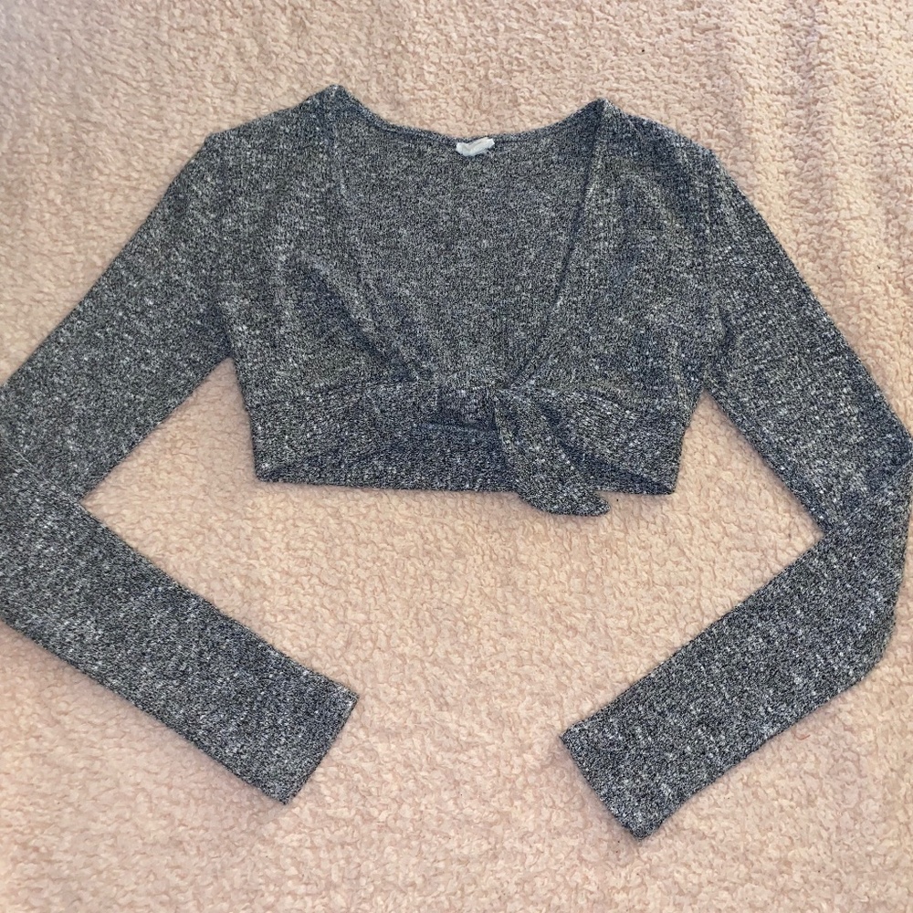 Garage Long Sleeve Crop Top
